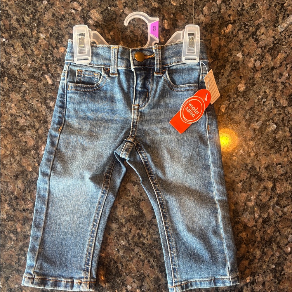 NWT Wonder Nation Light Blue 12M Denim Jeans